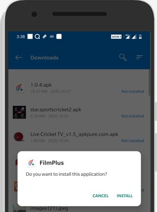 Install FIlmPlus on Android image